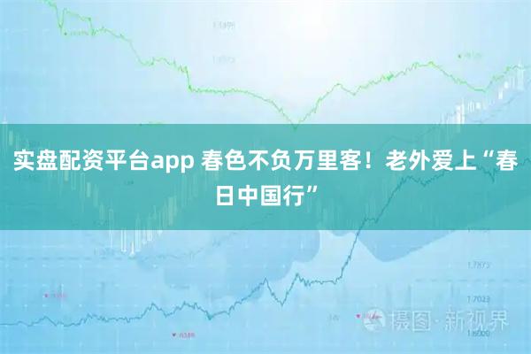 实盘配资平台app 春色不负万里客！老外爱上“春日中国行”